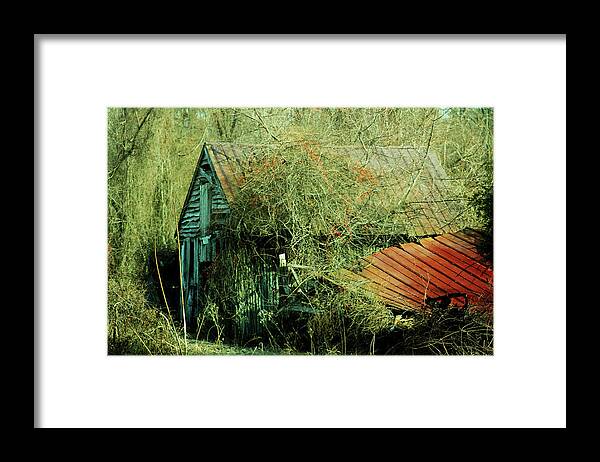 Old Framed Print featuring the photograph That Old Barn by Rebecca Sherman