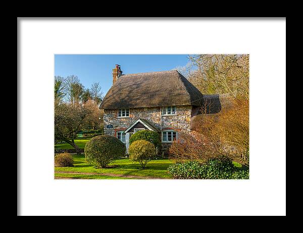 Lockeridge Framed Print featuring the photograph Thatched Cottage Lockeridge Wiltshire by David Ross