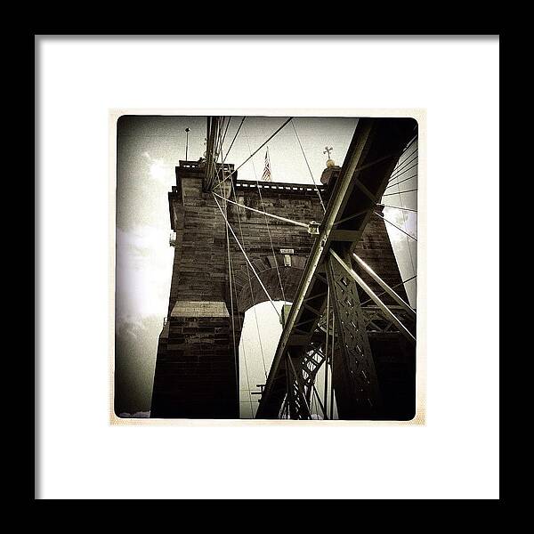 Bridge Framed Print featuring the photograph The 1st brooklyn Bridge by Natasha Marco