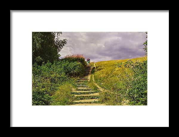 London Framed Print featuring the photograph The 23 Steps on Parliament Hill by Nicky Jameson