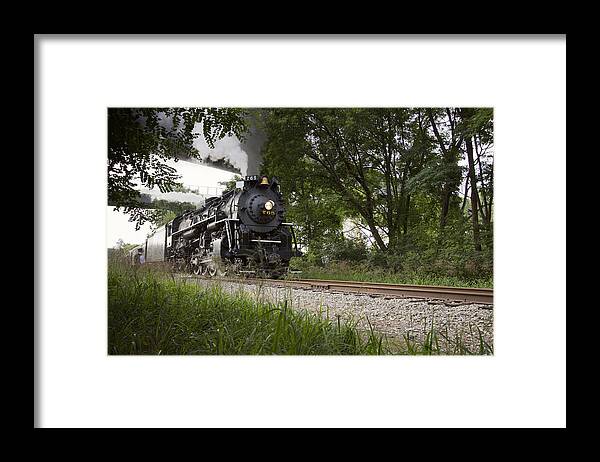 Train Framed Print featuring the photograph The 765 in Color by Deborah Penland