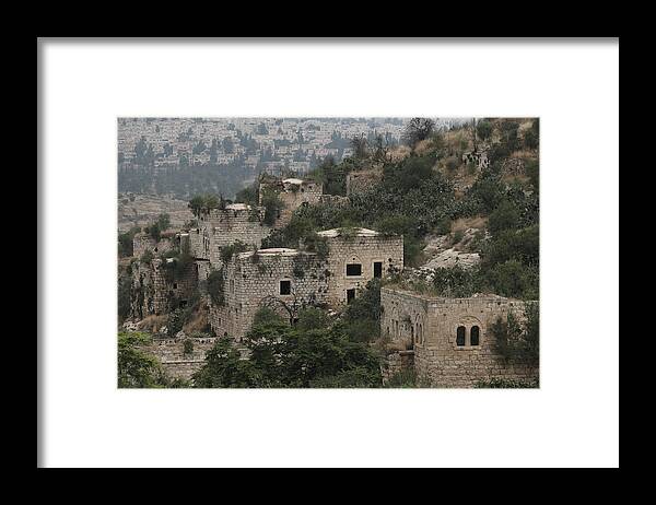 Palestinian Framed Print featuring the photograph The abandoned Palestinian village of Lifta on the outskirts of Jerusalem by Eddie Gerald