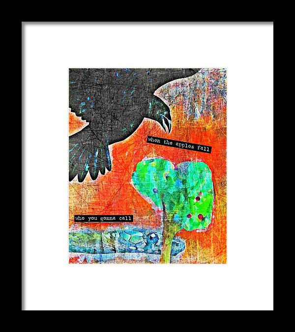 Apples Framed Print featuring the digital art The Apples by Maria Huntley