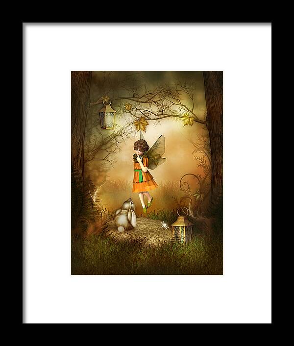 Fairy Framed Print featuring the digital art The Autumn Fairy by Jayne Wilson