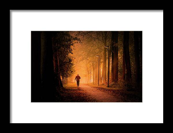 Dawn Framed Print featuring the photograph The Autumn Run by Bob Van Den Berg Photography