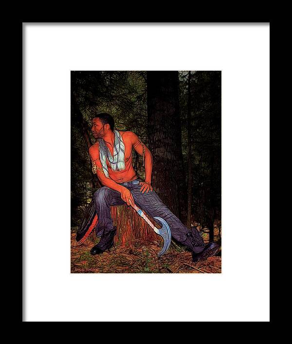 Impressionism Framed Print featuring the photograph The Axe Man by Jon Volden
