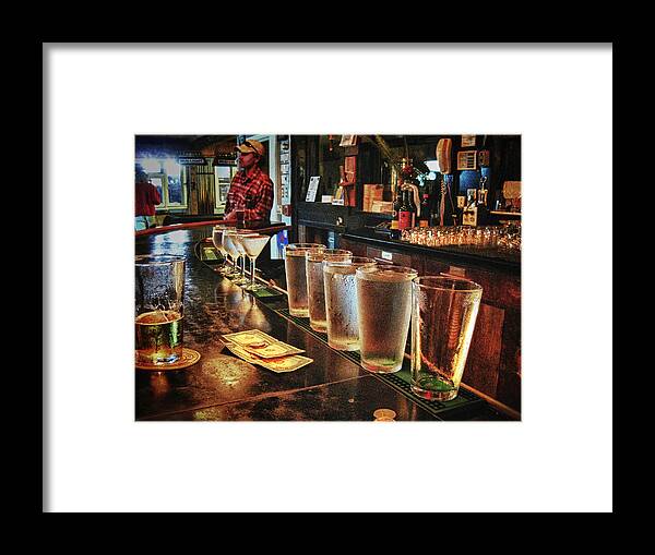 Bar Glasses Framed Print featuring the photograph The Bar by Jessica Levant