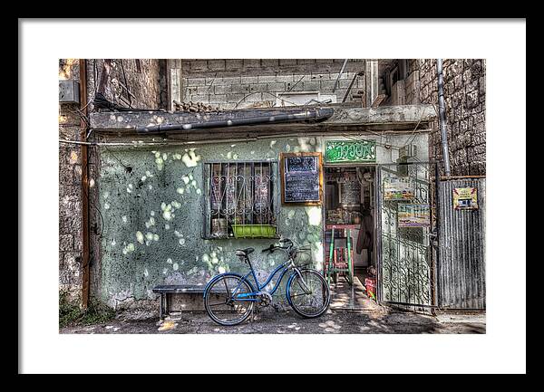 Shop Framed Print featuring the photograph The Barber Shop by Uri Baruch