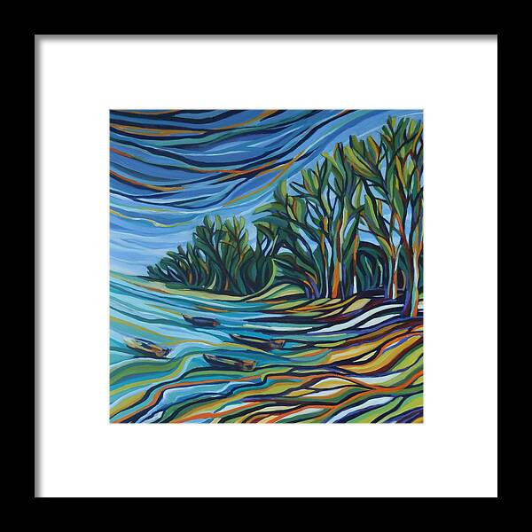 Bay Framed Print featuring the painting The Bay in Colors by Zofia Kijak