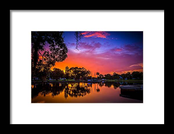 Sunset Framed Print featuring the photograph The Bayou by Marvin Spates