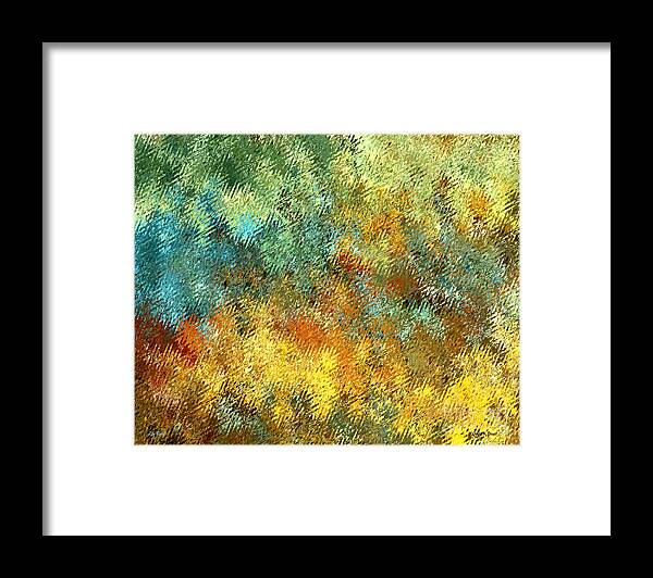 Abstract Framed Print featuring the painting The Beach by David K Small