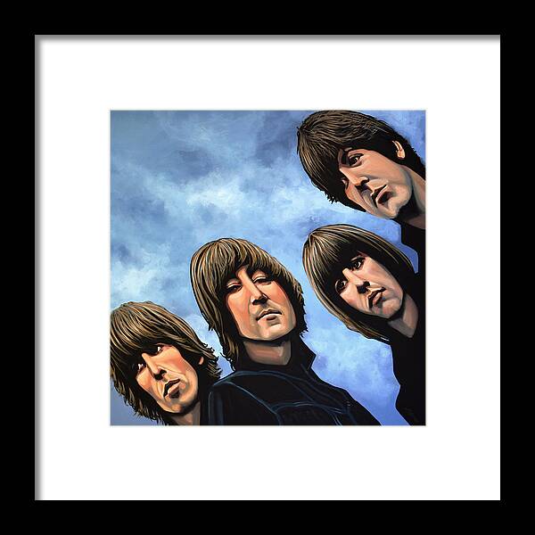 The Beatles Framed Print featuring the painting The Beatles Rubber Soul by Paul Meijering