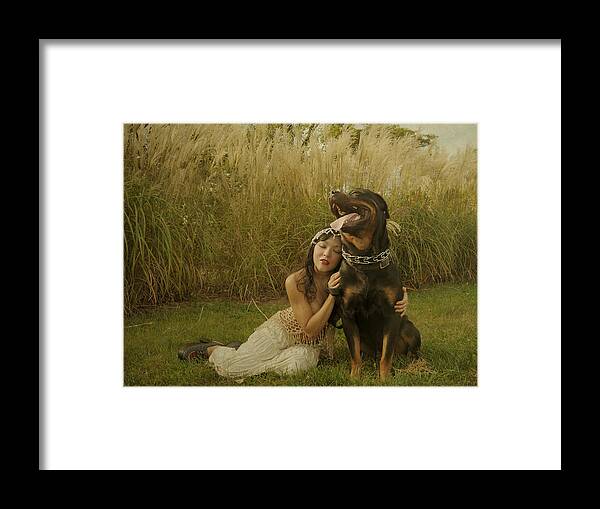 Portrait Framed Print featuring the photograph The Beauty And Beast by Mayumi Yoshimaru