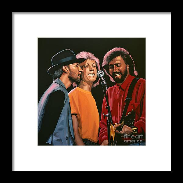 The Bee Gees Framed Print featuring the painting The Bee Gees by Paul Meijering