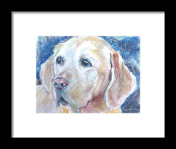 Dog Framed Print featuring the drawing The Best Pal by Indra Singh