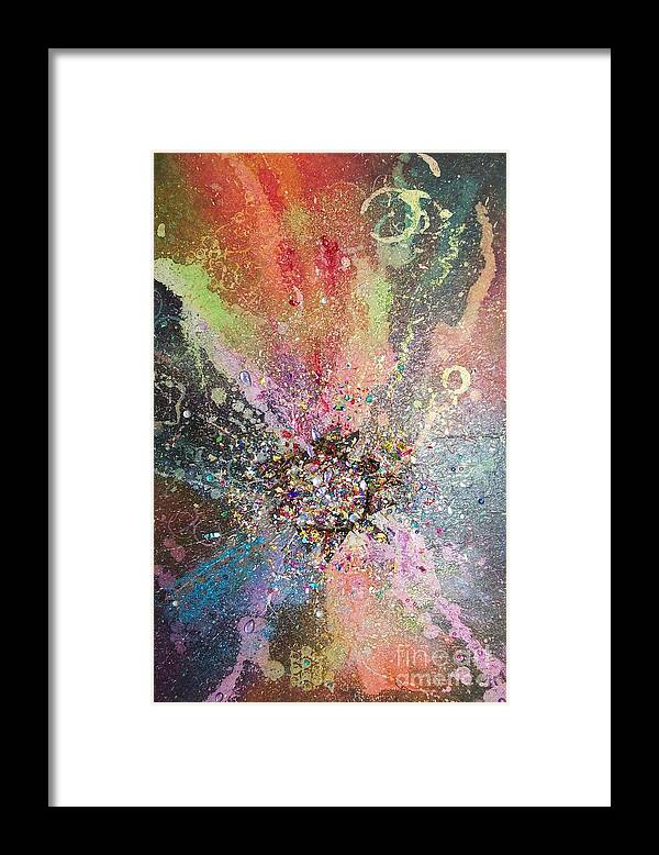 Watercolor Framed Print featuring the mixed media The Big Bling Theory by Carol Losinski Naylor