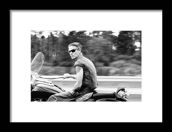 Motorcycle Framed Print featuring the photograph The Biker by Laura Fasulo