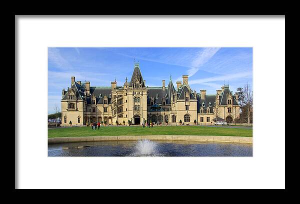 The Biltmore House Framed Print featuring the photograph The Biltmore Estate - Asheville North Carolina by Mike McGlothlen