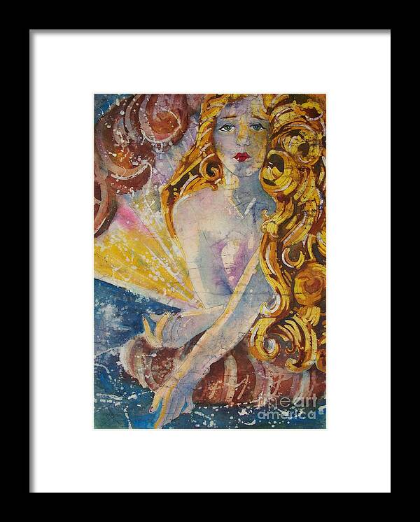 Greek Framed Print featuring the painting The Birth of Aphrodite by Carol Losinski Naylor
