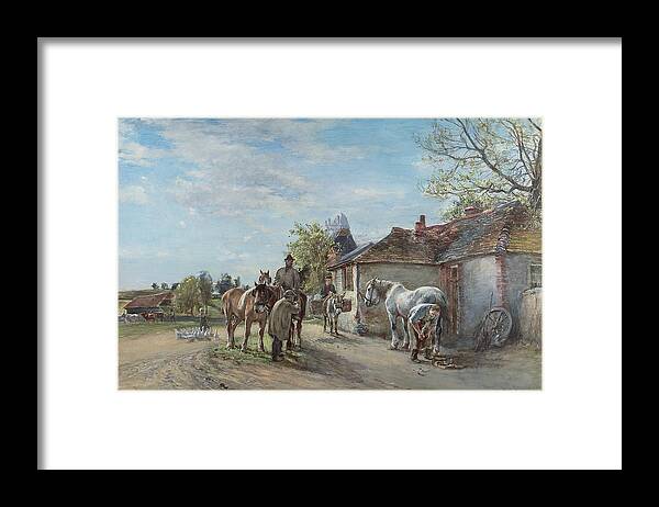 Rural Framed Print featuring the painting The Blacksmith by Mark Fisher