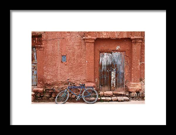 Bicycle Framed Print featuring the photograph The Blue Bicycle by James Brunker