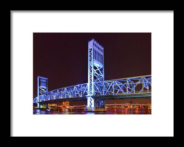 Main Framed Print featuring the photograph The Blue Bridge - Main Street Bridge Jacksonville by Alexandra Till