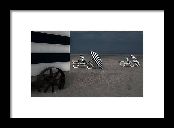 Beach Framed Print featuring the photograph The Blue Cabin... by Gilbert Claes