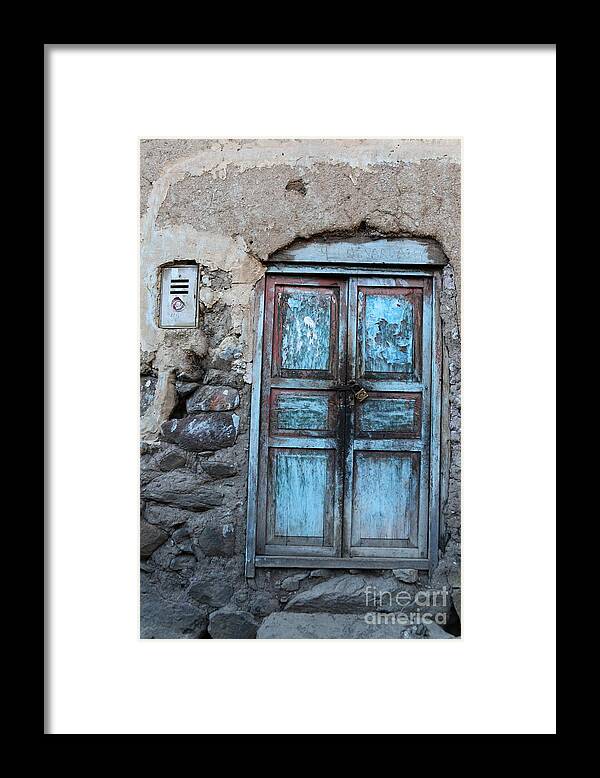 Blue Door Framed Print featuring the photograph The Blue Door 1 by James Brunker