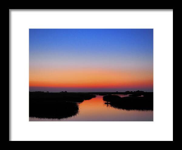 Blue-hour Framed Print featuring the photograph BLUE HOUR SUNRISE SUNSET IMAGE ART by Jo Ann Tomaselli by Jo Ann Tomaselli