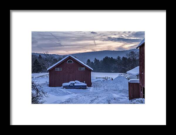 Putney Road Putney Vermont Framed Print featuring the photograph The Blue Truck by Tom Singleton