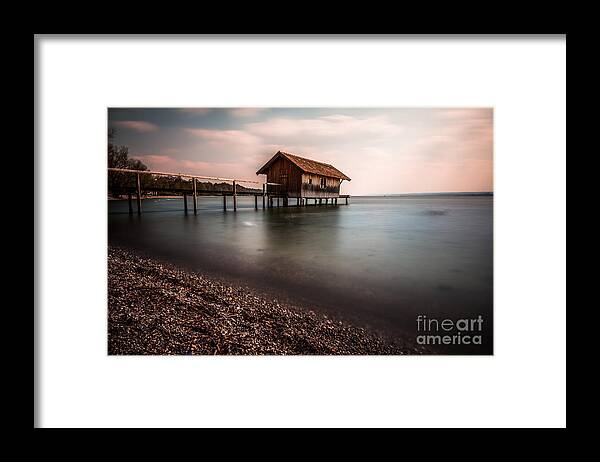 Ammersee Framed Print featuring the photograph The boats house by Hannes Cmarits
