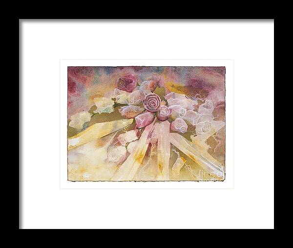 Roses Framed Print featuring the painting The Bouquet by Mr Dill