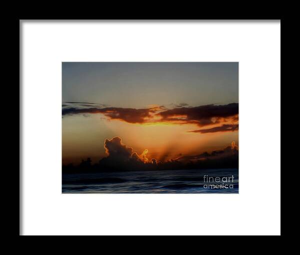 Water Framed Print featuring the digital art The Breaking Morn by Dan Stone