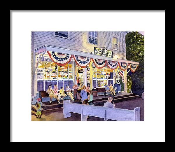 Brewster Store Framed Print featuring the painting The Brewster Store by Heidi Gallo