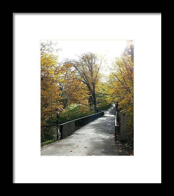 Landscape Photo Of A Bridge In A Park In Oslo City Framed Print featuring the photograph The Bridge of Hope by Jeanette Rode Dybdahl