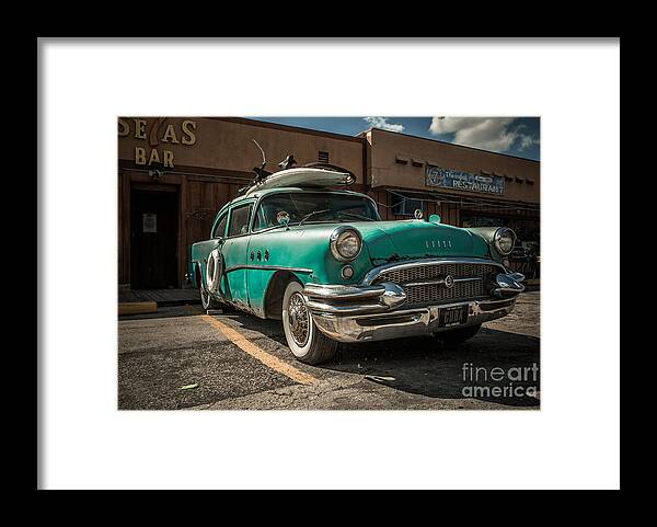 Auto Framed Print featuring the photograph The Buick II - ready to surf by Hannes Cmarits