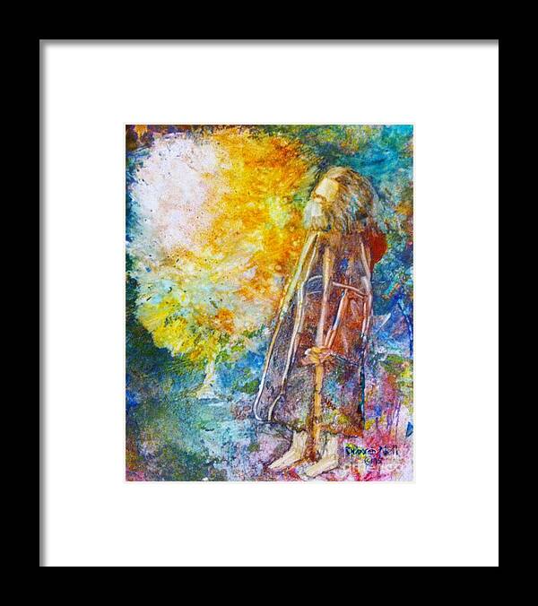 Moses Framed Print featuring the painting The Burning Bush by Deborah Nell
