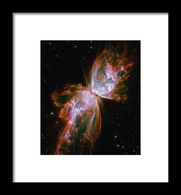 Space Framed Print featuring the photograph The Butterfly Nebula by Eric Glaser