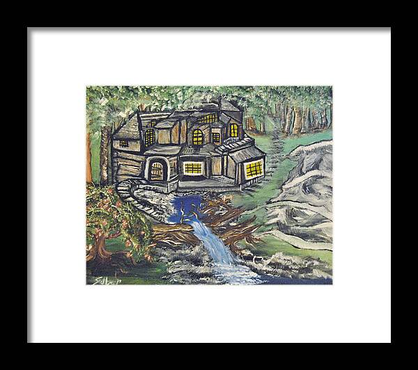 Cabin Framed Print featuring the painting The Cabin by Suzanne Surber