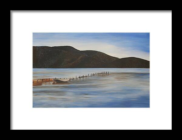 Akyaka Framed Print featuring the painting The Calm Water of Akyaka by Taiche Acrylic Art