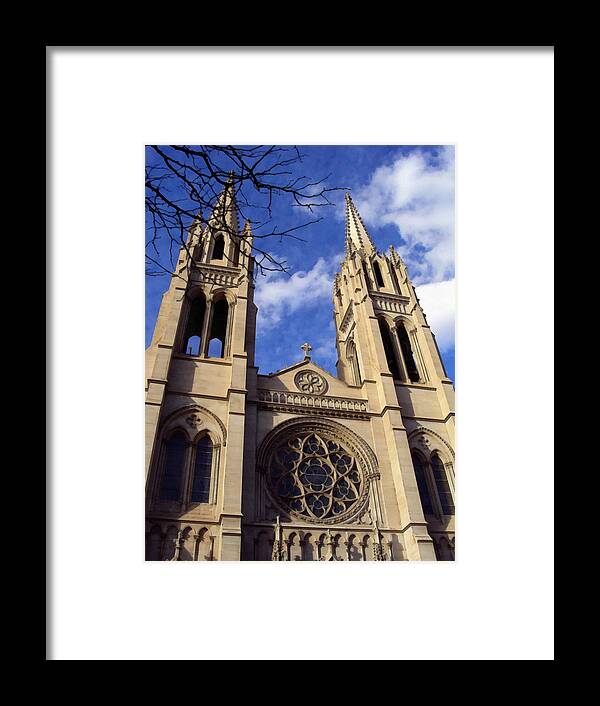 The Cathedral Basilica Of The Immaculate Conception Framed Print featuring the photograph The Cathedral Basilica of the Immaculate Conception 1 by Angelina Tamez