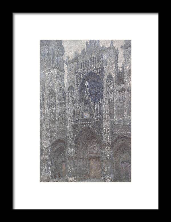 Claude Monet Framed Print featuring the painting The Cathedral In Rouen by Claude Monet