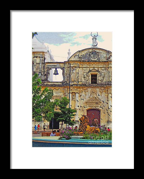 The Cathedral Of Leon Framed Print featuring the photograph The Cathedral of Leon by Lydia Holly