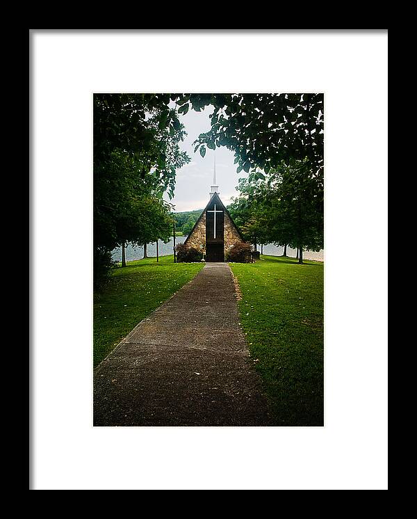 Chapel Framed Print featuring the photograph The Chapel on the Lake by George Taylor
