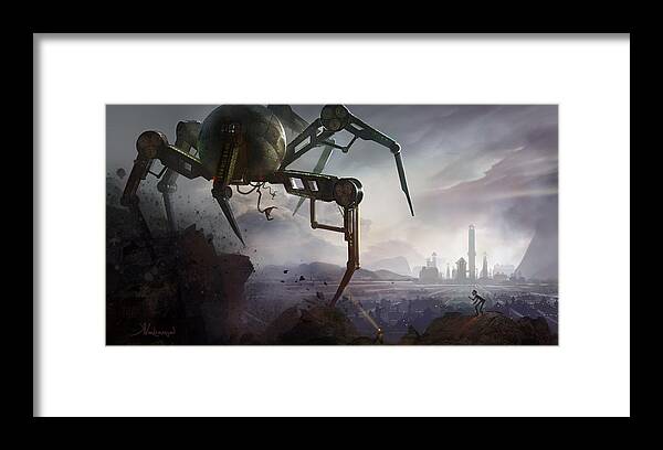 Steam Punk Framed Print featuring the digital art The Chase by Kristina Vardazaryan