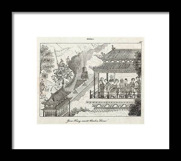 Weapons Framed Print featuring the drawing The Chinese Emperor Yeou Wang (zhou by Mary Evans Picture Library