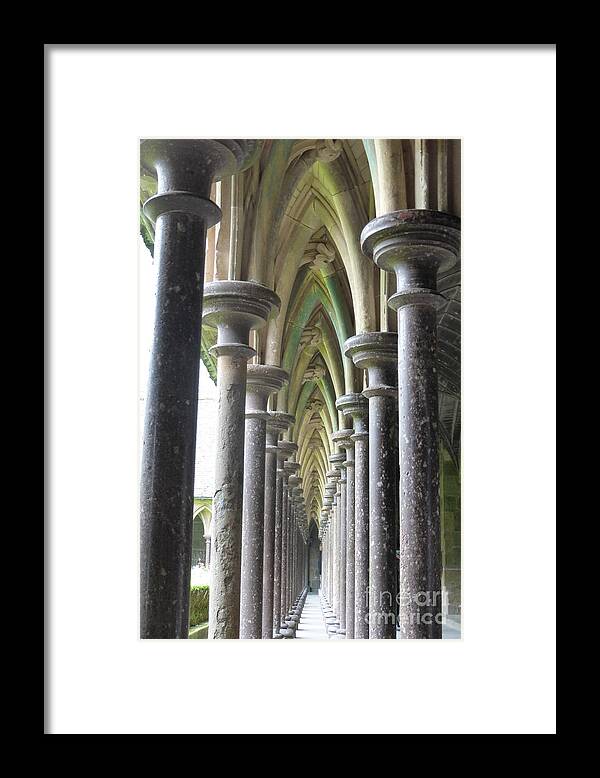 Europe Framed Print featuring the photograph The Cloisters at the Mont 1 by Crystal Nederman