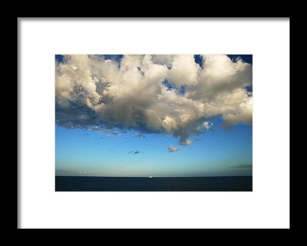 Ship Framed Print featuring the photograph The Cloud by Ramunas Bruzas