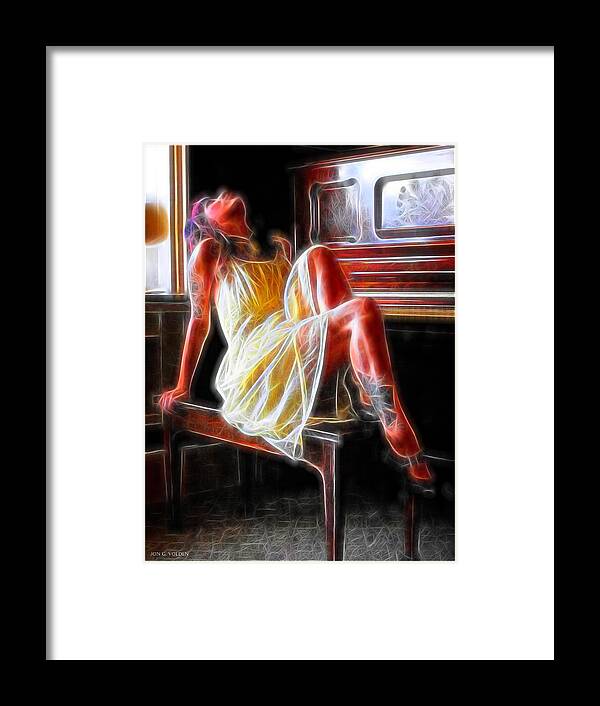 Fantasy Framed Print featuring the painting The Color Of Music by Jon Volden