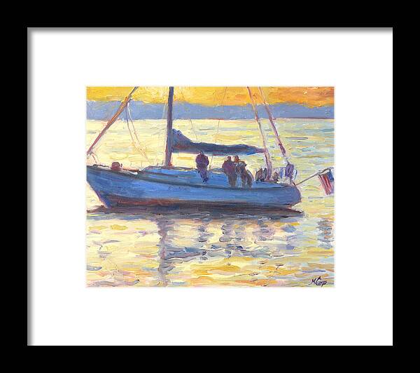 Boat Framed Print featuring the painting The Concertgoers by Michael Camp